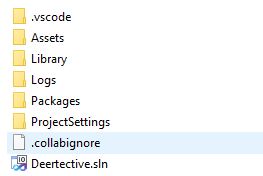 Screenshot of windows folder showing a Unity project.